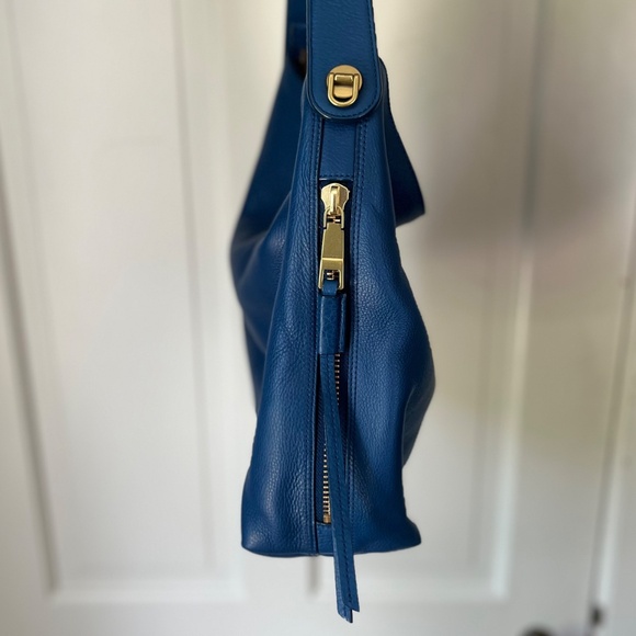 Fossil Hobo Pebble-Leather Handbag - Blue - Picture 3 of 7